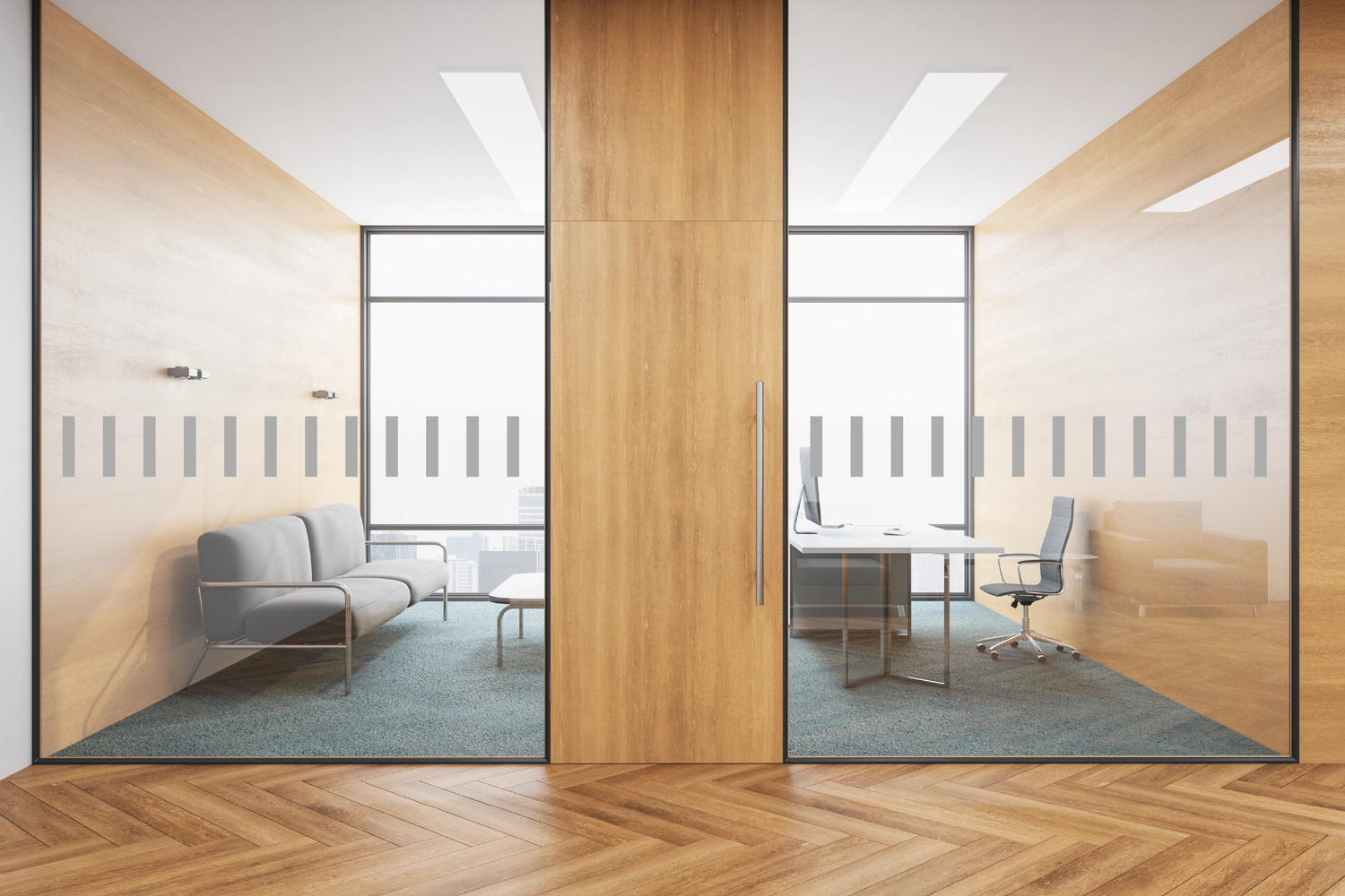 Druckwelt - Tuncay Denizci, Jalousien für Bürofenster aus Glas